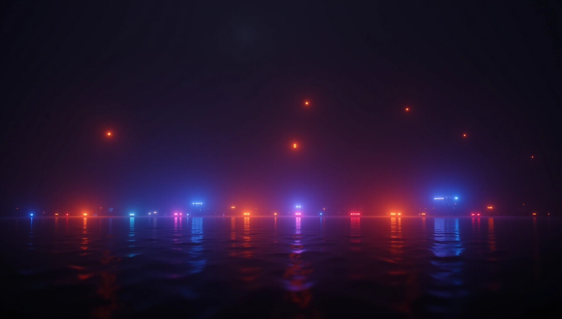 Abstract casino elements with neon glow